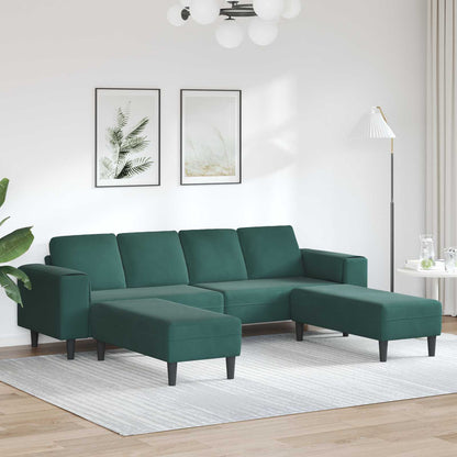 Canapé d'angle modulable en velours côtelé dans un séjour contemporain